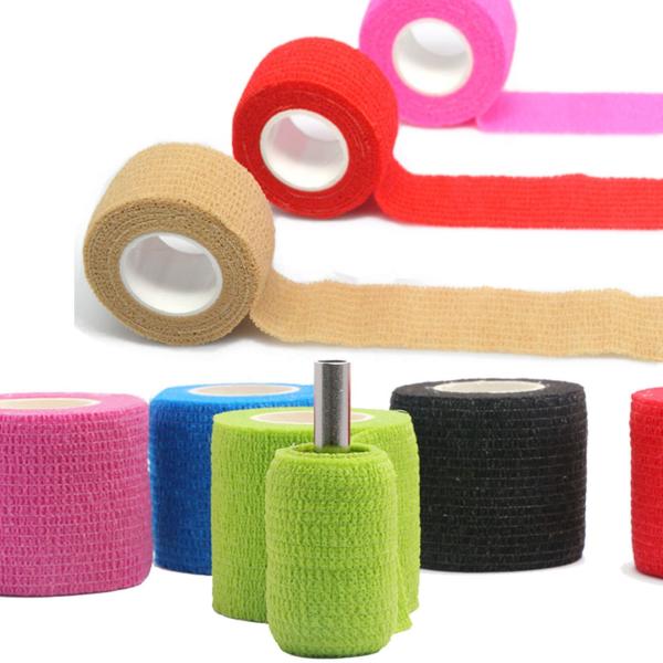 Gauze Tattoo Self Adhesive Cohesive Disposable Tattoo Grips Cover