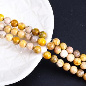 Chrysanthe Stone Round Bead Natural Crystal Gemstone Loose Bead Strands for DIY