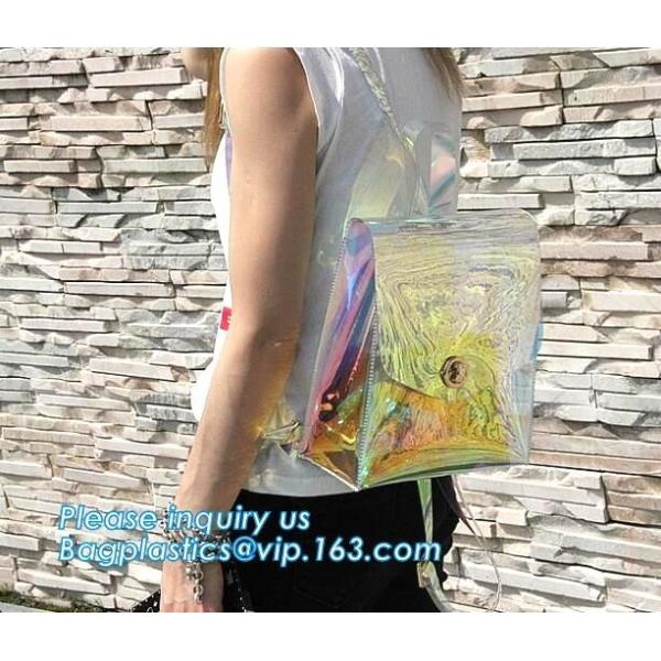 Buy Fashion Women Neon Color Transparent Backpack, Transparent Clear Neon PVC Backpack, Neon PU Clear Backpack New Custom Tr at wholesale prices