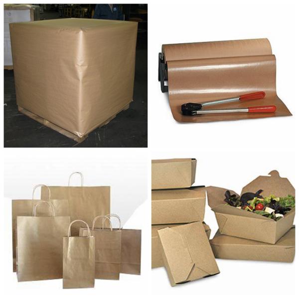 FDA approved 1 side PE Coating Brown Craft Paper Rolls 36" for Metal Packaging