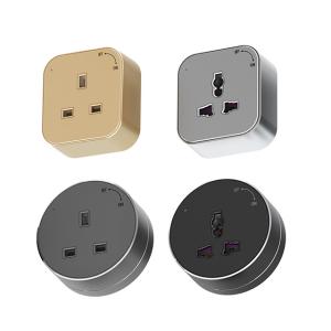Electrical Outlet Connection Power Socket with Data Grommet Track Management