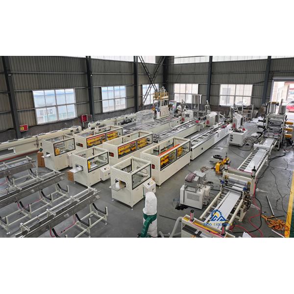 Double Screw Counter Rotating Conical Twin Screw WPC Door Frame Manufacturing Machine