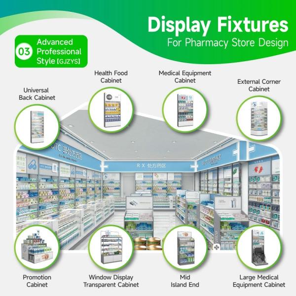 03-GJZYS Pharmacy Shop Design With Advanced Professional Style