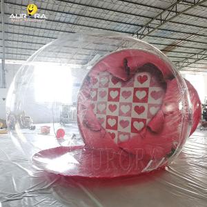 PVC Inflatable Bubble House Dome Tent With Red Tunnel Customized Design