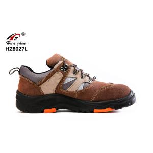 Brown Unisex Rubber Safety Shoes Kevlar Midsole With Glass Fiber Steel Toe