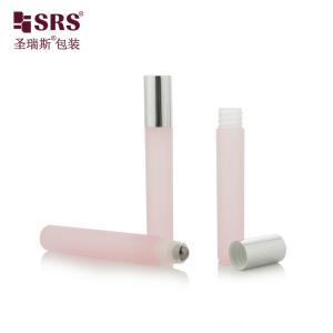 8ml Translucent Pink Semi-Transparent PP Plastic Eye Gel Roller Bottle Roll On