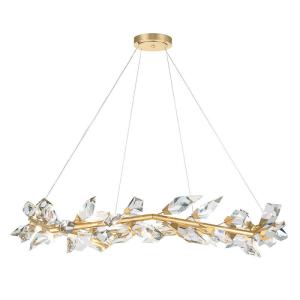 High Brightness Gold Water Drop Crystal Chandelier Ceiling Light Dimmable