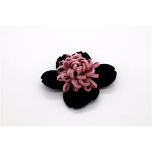 Hand Sintered Edge Flower /girl flower made of satin ribbons/Hand-simulated