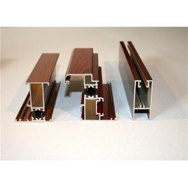 Wood Grain Transfer 0.7mm Sound Insulation T5 6061 Aluminum Profile