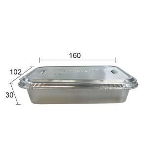 Aluminum Foil Airline Food Packing Container With Foil Lids Environmentally