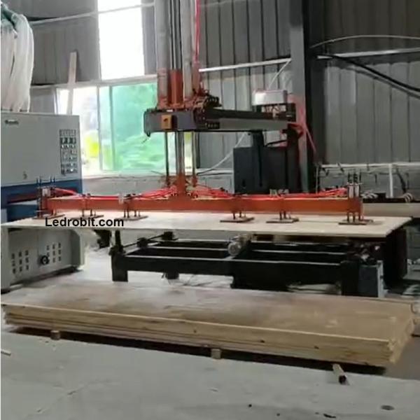 PLC Controlled Steel Construction Wood Board Loading Unloading Machine with LCD