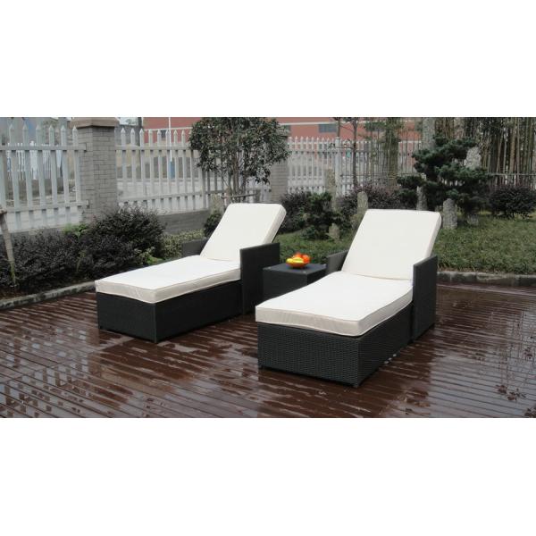 Buy Adjustable Resin Wicker Lounge Chair Set , Beach Chaise Lounge at wholesale prices