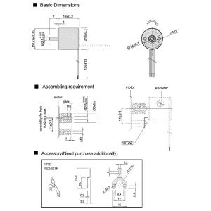 S18 Stainless Steel 2.5mm Micro Robot Solid Shaft Encoder