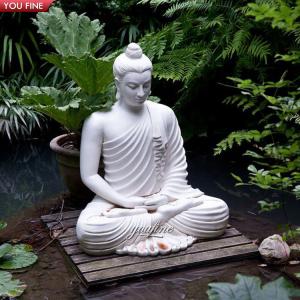 Wholesale Garden Decoration White Marble Buddha Statues