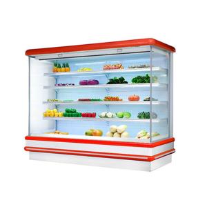 Grocery Multideck Open Chiller Drink Vegetable Fruits Display Fridge
