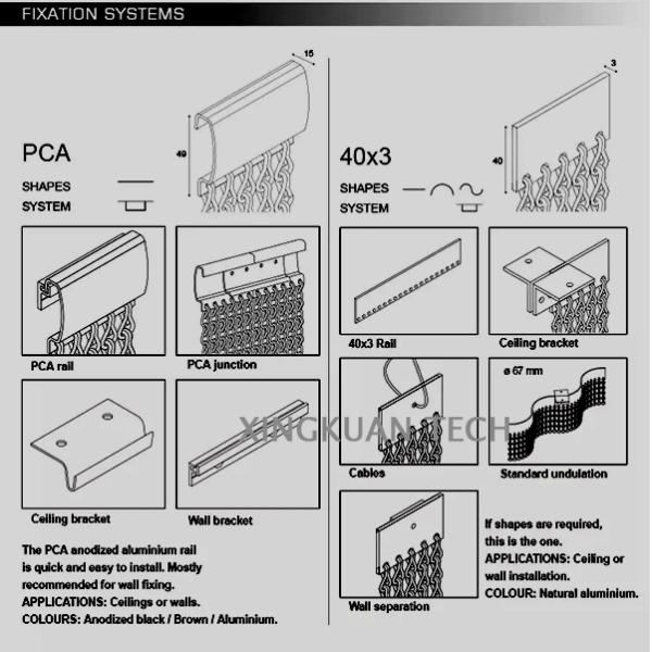 90×210cm Decorative Mesh Curtain , Aluminium Chain Door Curtain For Decorations