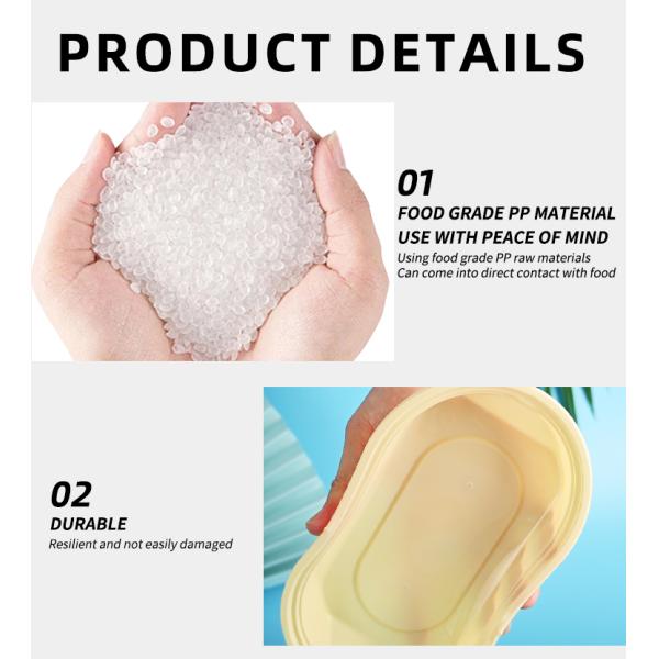 Rectangle Disposable Plastic Food Containers 0.5-1.5mm Thickness Microwave For Snack