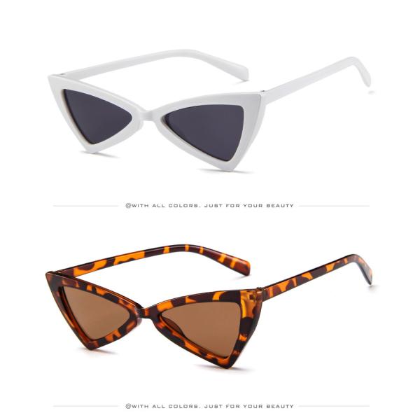 Triangle UV400 Vintage Women Retro Cat Eye Sunglasses