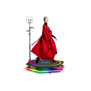 Warehouse Adjustable 360 Camera Booth 9.8in 360 Booth Video LED Light Flight