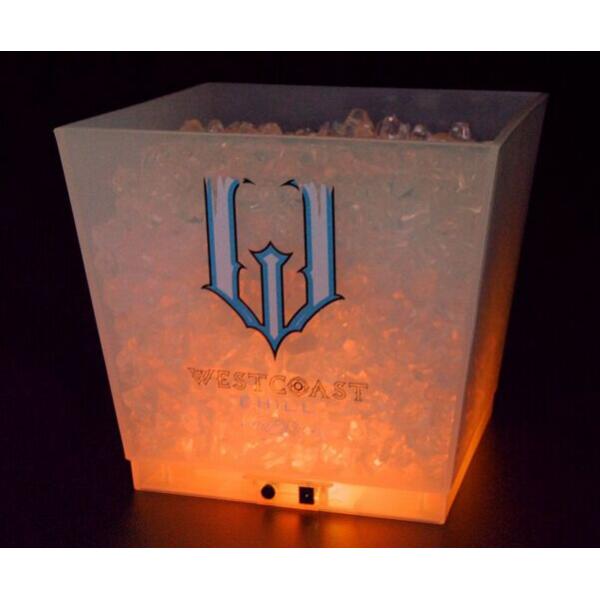 12L LED Glow Ice Buckets plastic cooler box