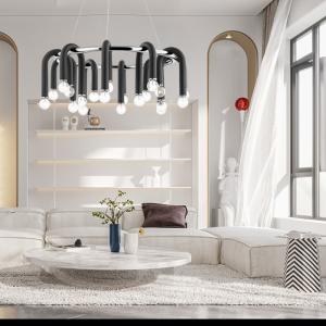 Whit 20 Chandelier Postmodern Creative U-shaped lustre industrial Chandelier(WH