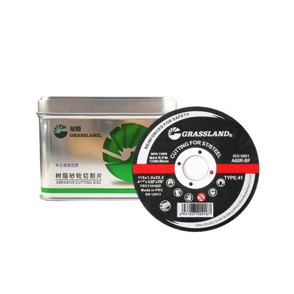 115X1X22.2, Thinner Design GRASSLAND 115mm Cutting Wheel for Faster and Cleaner Cuts on Steel and Stainless Steel INOX