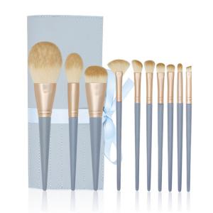 OEM ODM Synthetic Fibers Blue 15 Pcs Makeup Brush Set