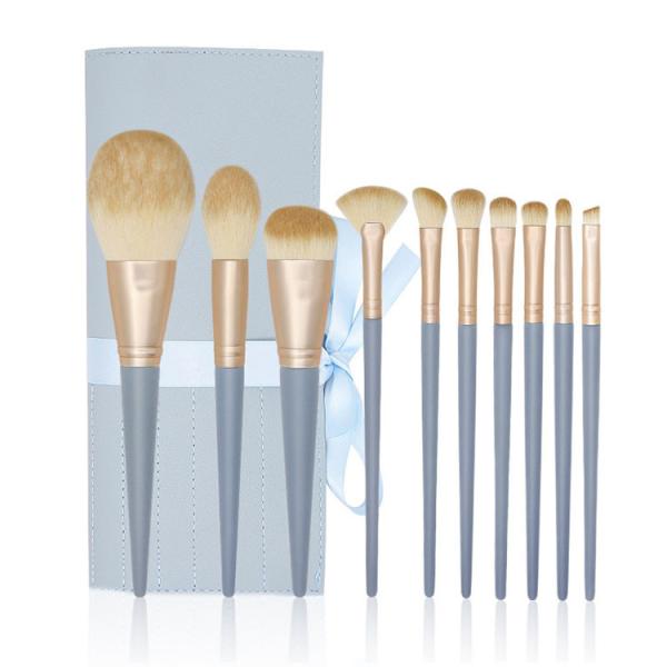 Buy OEM ODM Synthetic Fibers Blue 15 Pcs Makeup Brush Set at wholesale prices