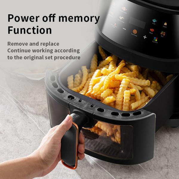 Stainless Steel Electric Heating Air Fryer with High Firepower and Touch Screen