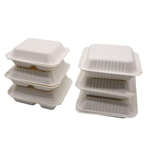 9x9inch Disposable Microwavable Clamshell Takeaway Boxes