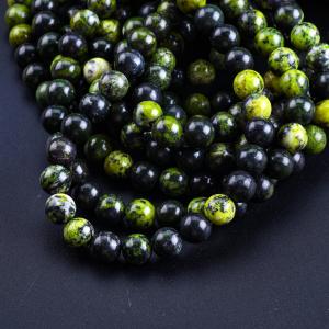 Serpentine Jade Round Bead Natural Crystal Gemstone Loose Bead Strands for DIY