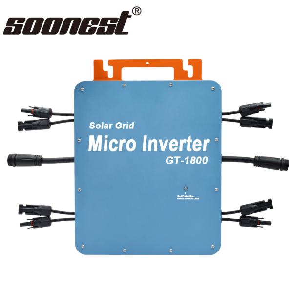 Buy Hot Sale Wifi Microinverter 1800W Tie Mppt Pv On Grid Tie Solar Panel System Wifi Balcony Solar System Solar Micro Inverter at wholesale prices