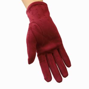 Customized 22cmx16cm Winter Warm Gloves Red Beautiful For Girl