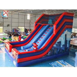 Manufacturer PVC Inflatable Slide Spiderman Hero Inflatable Double Dry Slides