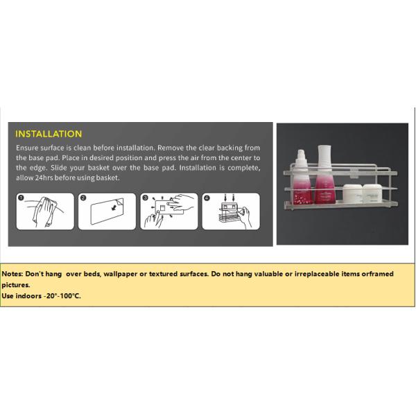 10kg Loading Bathroom Shower Caddies SS201 Wall Bath Accessories Chrome Holder