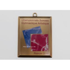 Olympic Die Struck Enamel Medal With Offset Printing Logo