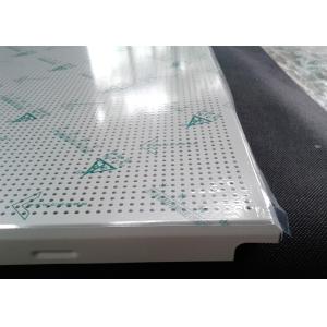 Acoustic Ceiling Tiles Perforated Suspended Panel With Fireproof Nonwoven Fabric