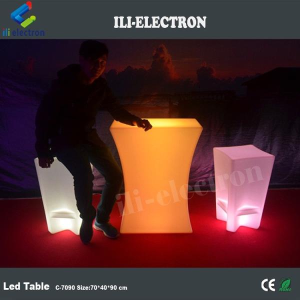 rechargeable illuminated led light up coffee table