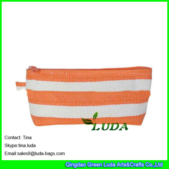 Buy LUDA striped paper cloth cheap purses lady straw evening handbags at wholesale prices