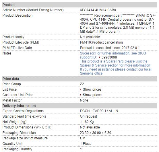 6ES7414-4HM14-0AB0 6ES7 414-4HM14-0AB0 Siemens CPU Module