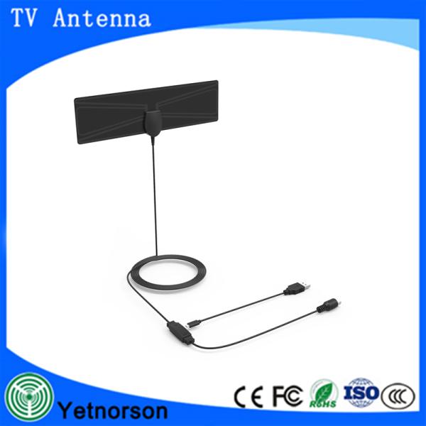 Digital Satellite Color TV Indoor Antenna with RG174 Cable 110mm Height and Materials