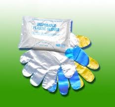 Biodegradable Disposable Food Preparation Gloves , HDPE Clear Food Handing
