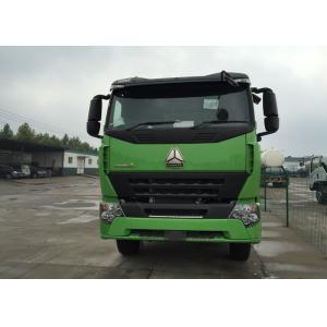 10 Wheels Lemon Green Tipper Dump Truck , Low Fuel Consumption Heavy Dump Truck