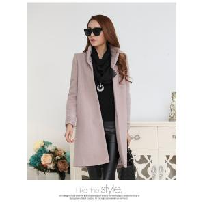fashion high collar ladies elegant pure cashmere coat