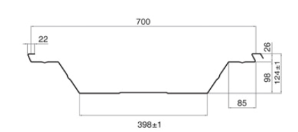 Single Chain K - Span Wall Panel Roll Forming Machine Coil Width 914mm
