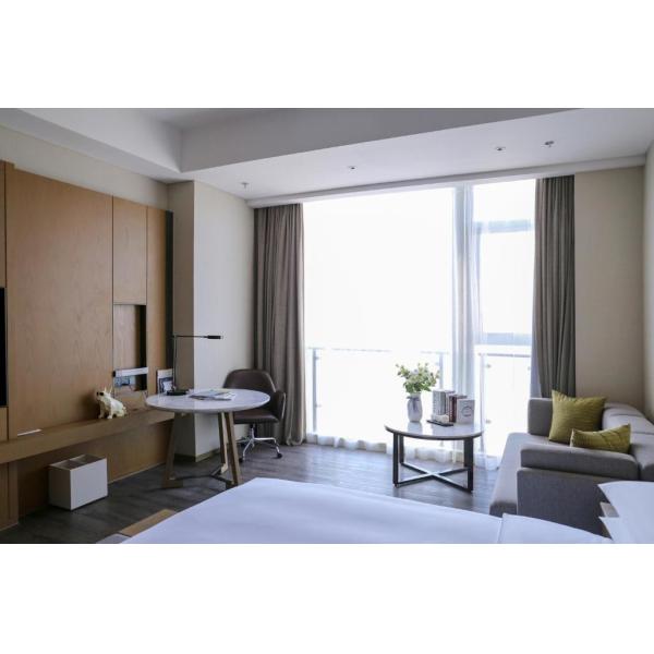 Marriott Hotel Group Design PU leather Upholstery Headboard Hang Wall Wooden TV Panel