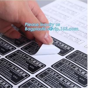 Matte silver tamper evident VOID security label sticker printing material