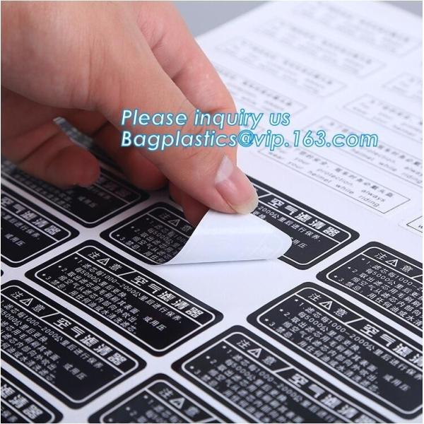 Matte silver tamper evident VOID security label sticker printing material