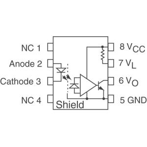 HCPL-4506-500E​ SOP8 10mA Gate Drive Interface Optocouplers