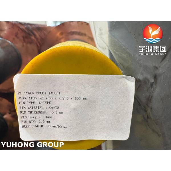 ASTM A106
GR.B With Cu-T2
Fin Embedded G Type Fin Tube, Offshore & Platform